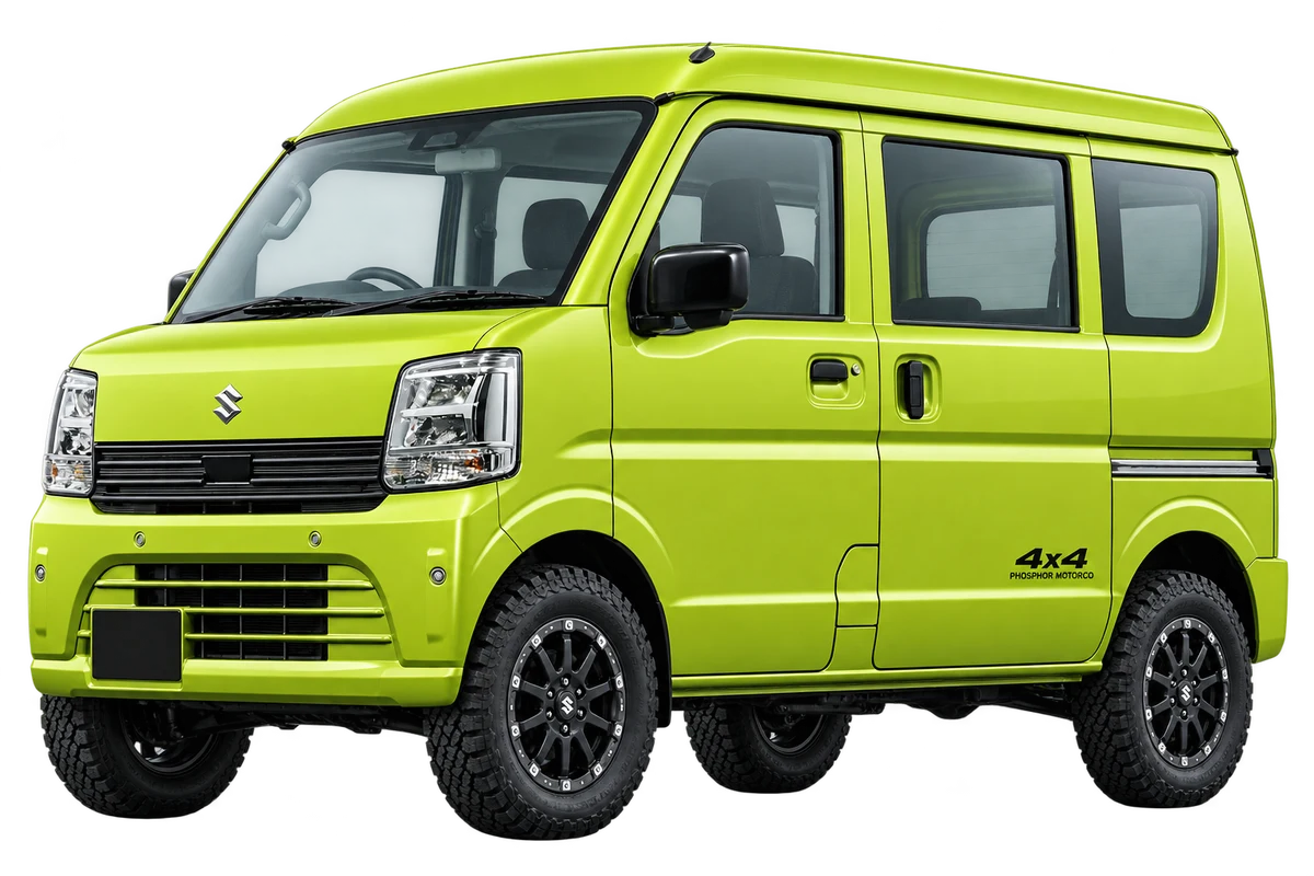 Suzuki Every in Phosphor Lime, generated lifted appearance study