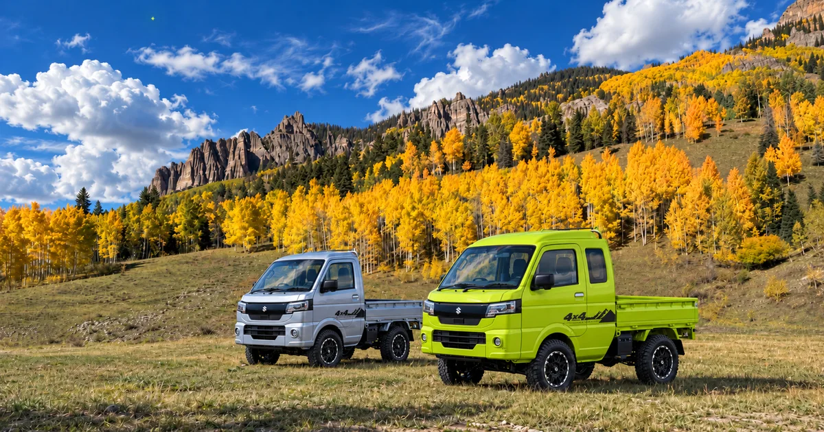 Two modified Suzuki design concepts in an autumn meadow based on Tyler’s Ridgway Picture Corral photograph