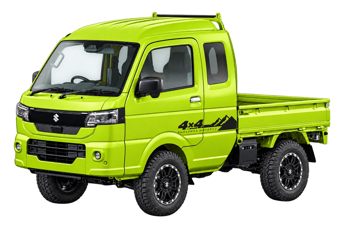 Phosphor Lime Suzuki Super Carry generated concept